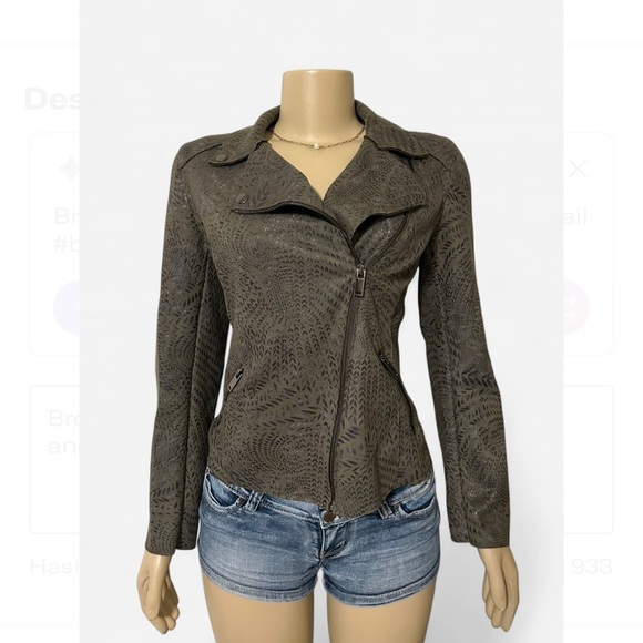 Philosophy Republic Clothing Embossed Moto Jacket – Size Small - Picture 1 of 4